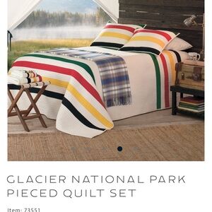 Pendleton King Size Glacier Park Quilt and Shams - new in bag.